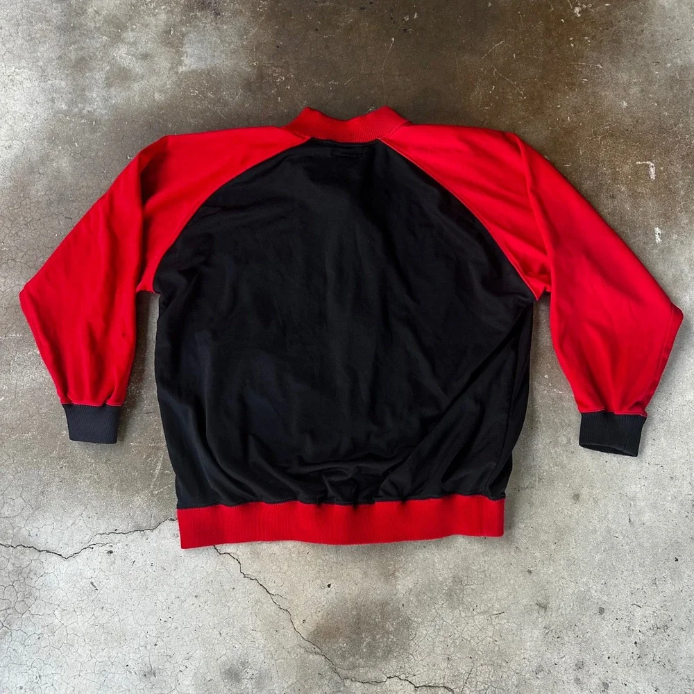 Marithe Francois Girbaud Track Jacket Mens XXL Black Red Y2K Streetwear
